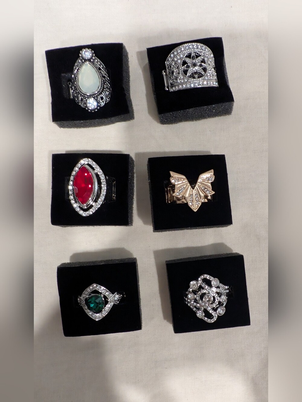 paparazzi Multi-Style Statement Ring Set - Red, Green, White, Gold, Silver